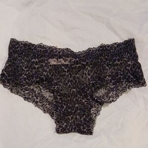 Victoria's Secret Leopard Print Panties - Black and Purple